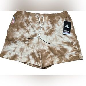 Fourlaps Rush Short activewear shorts‎ terry fabric Russet Tie Dye brown size XL